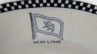 M.  M.  Line Liner Steam Ship Emblem Royal Doulton Pottery China Plate