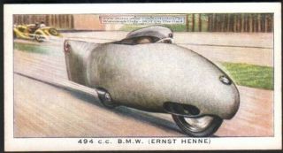 Bmw Motorcycle 494 C.  C.  Supercharged Twin Cylinder History C80 Y/o Trade Card 6