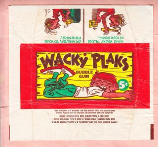 1959 Topps Wacky Plaks Wax Wrapper Nm