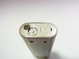 Cartier Paris Gas Lighter Oval Santos Silver Plated (h 7