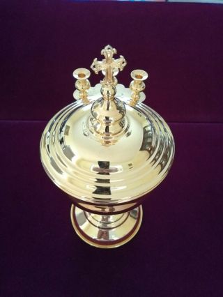 Holy Water Font Small Orthodox 3 Candles