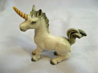 Small Figurine Ceramic Unicorn By Goebel