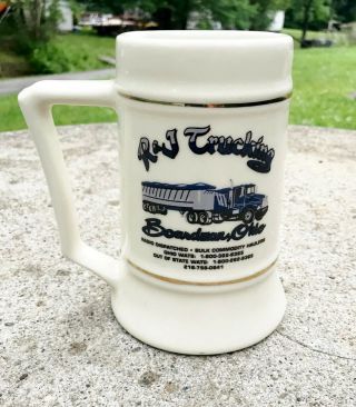 Vintage R&l Trucking Coffee Mug Cup W/ International Semi Tractor Big Rig Ohio