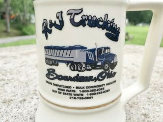 Vintage R&L Trucking Coffee Mug Cup w/ International Semi Tractor Big Rig Ohio 4