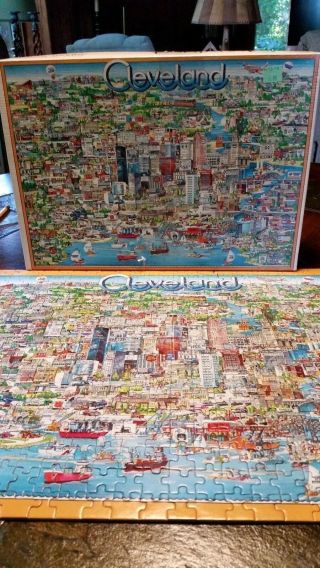 504 Pc City Of Cleveland,  Ohio 1984 Archar Puzzle Complete