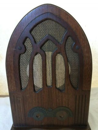 VIntage Majestic Cathedral Radio Model 194 Wood Cabinet Case Shell ONLY 3