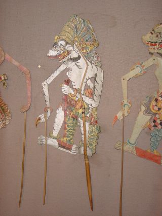 6 antique leather wayang dolls 6 ARTEFACTS indonesia HG 4