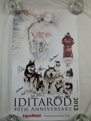 Alaska 2012 Iditarod Sled Dog Race Poster Signed