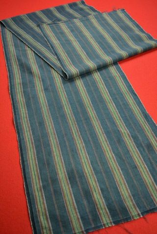 Vr18/95 Vintage Japanese Fabric Cotton Antique Boro Patch Indigo Blue Shima 64 "