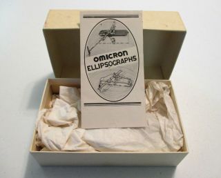 Omicron Ellipsograph Model 17 Ellipse Tracing Drawing Tool - w/Box & Instructions 3