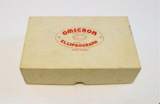 Omicron Ellipsograph Model 17 Ellipse Tracing Drawing Tool - w/Box & Instructions 7