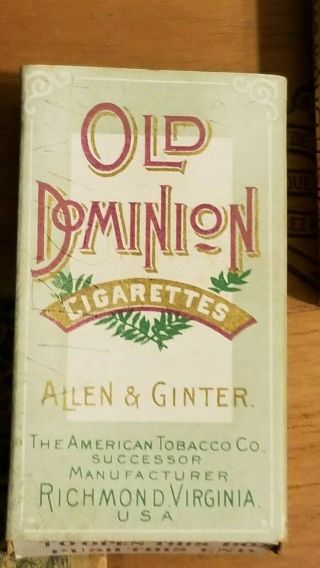 1898 Old Dominion Allen And Ginter Cigarette Box