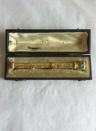 Yad Torah Pointer With Persian Turquoise And Blood Stone