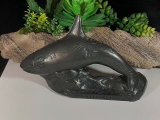 Vintage 1960 ' s Marineland Killer Whale Mold - A - Rama Plastic/Wax Figurine 2