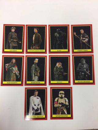 2016 Topps Star Wars Rogue One: Mission Briefing Comic Con 10 Card Set