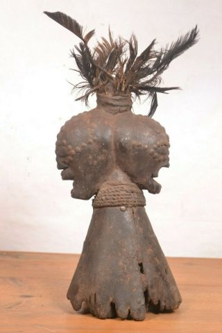 African Tribal Art,  Songye Fetish Buste Statue From Democratic Republic Of Congo