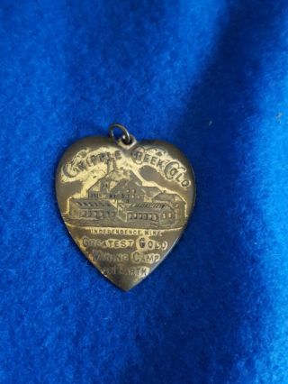 Independence Mine Cripple Creek Colorado Heart - Shaped Charm Pendant Ingot