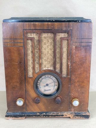 Vintage Marconi Tube Radio Model 58 Tombstone Made In Canada Parts Repair
