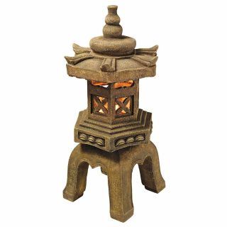 Design Toscano Ss8577 Sacred Pagoda Lantern Asian Decor Garden Statue,  27 Inch,