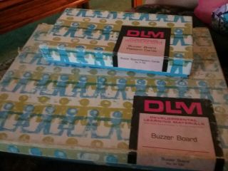 Vintage Dlm Developmental Learning Materials - Buzzer Board And Pattern Cards