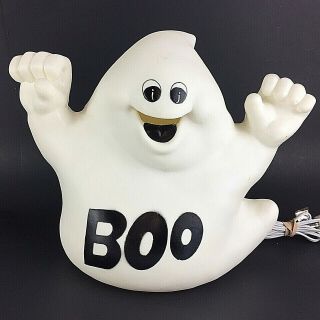 Vintage Halloween Blow Mold Boo Ghost Table Top Outdoor Decor 12 "