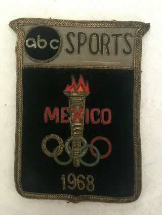 Rare Vintage Employee Embroidered Abc Sports 1968 Mexico Summer Olympic Games