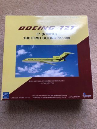 Inflight200 Boeing 727 - 100 House Colors Rollout Of 727 E1 N7001u If721001 Rare