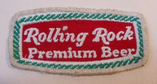 Vintage Rolling Rock Premium Beer Sew On Patch 2 " X 4 "