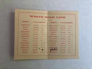 Rare 1880 White Star Line Sailing Schedule and Saloon Passage Rates 2