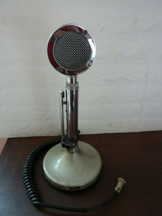 Vintage Astatic D - 104 Chrome Lollipop Microphone W/ T - Ug8 Stand And 4 Pin Plug