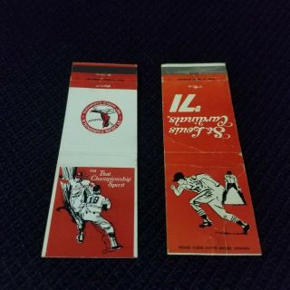 Vintage Matchcovers St.  Louis Cardinals 1968 And 1971 Home Schedule Baseball