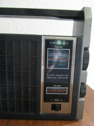 Vintage Sony TR - 6500 Sensitive Solid State AM Transistor Radio 2