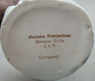 Vintage Madame Pompadour Dresser Doll Powder Jar - E & R Germany 3