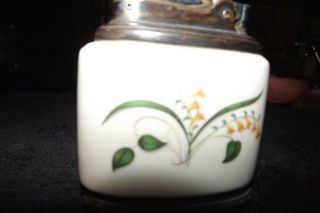 Vintage Ronson Table Lighter Mineova Flowers
