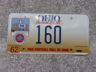 Ohio Pro Football Hall Of Fame License Plate 160