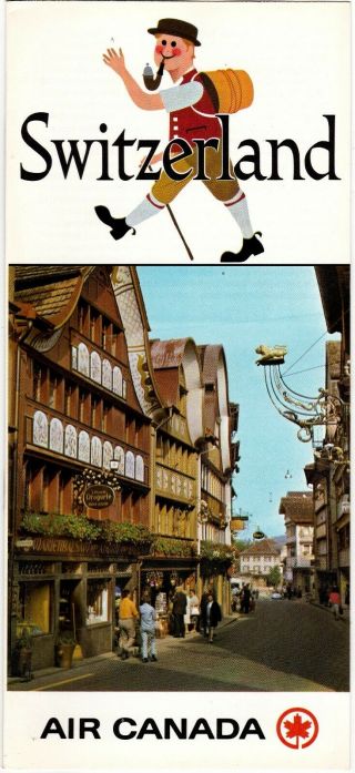1969 Air Canada Switzerland Travel Brochure Airline Advertising Meac23
