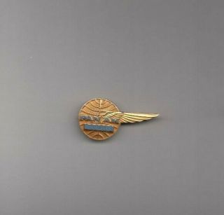 Pan Am Airlines Stewardess Wings 1960s 10 Kt Gold