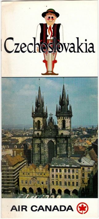 1970 Air Canada Czechoslovakia Travel Brochure Airline Advertising Meac23