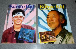 The Karate Kid Activity Books X 2 - Vintage 1987 - Mr Miyagi - Daniel Rare