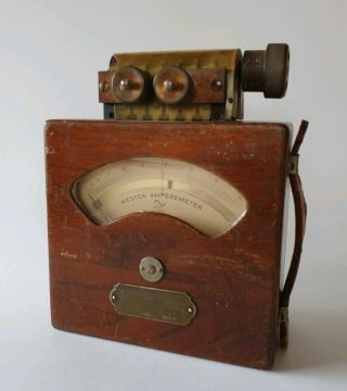 Very Rare Antique/vintage Weston Amperemeter Model 155 10434 Voltmeter Ammeter