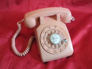 Vintage 1969 Western Electric Pink Rotary Dial Phone C/d 500