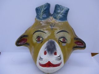 Mexico Day Of The Dead Halloween Paper Mache Cardboard Goat Mask