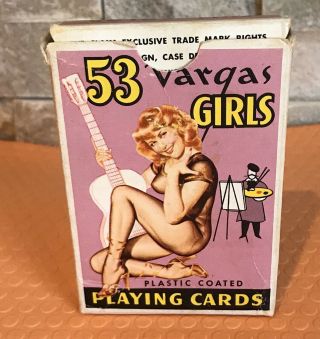 54 Vargas Girls Playing Cards Plastic Coated Pin Up Alberto Vargas Full Deck
