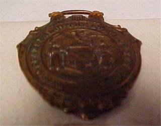 York Souvenir Fob With Great Seal Of Ny (gold Plate On Bronze) 14303c