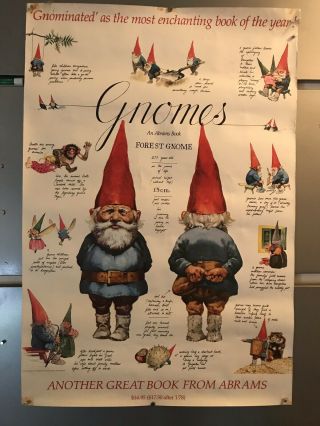 1981 Promotional Poster For The Abrams Book Gnomes By Rien Poortvliet