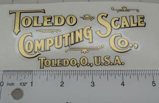 Vintage Toledo Computing Scale Co.  Decal