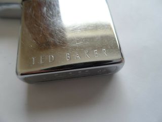 2 Vintage Zippo Lighters Brushed Chrome Finish and Ted Baker.  UK Bidders Only. 4