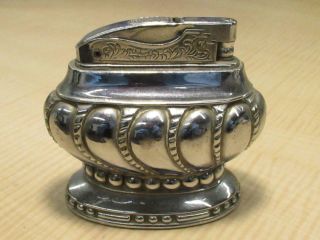 Unmarked Vintage Silver Tone Table Lighter Made In Occupied Japan