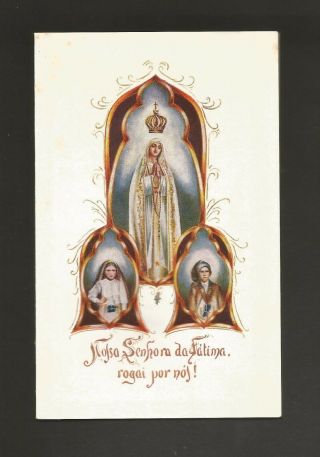 3 Relics Holy Card Fatima,  Jacinta,  Francisco