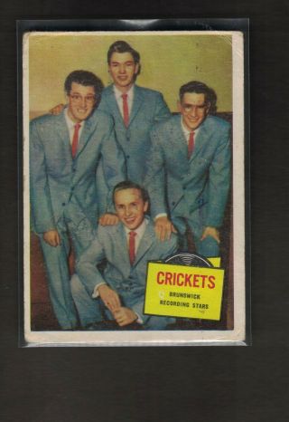 Topps 1957 Hit Stars Trading Card 51 The Crickets Recording Stars